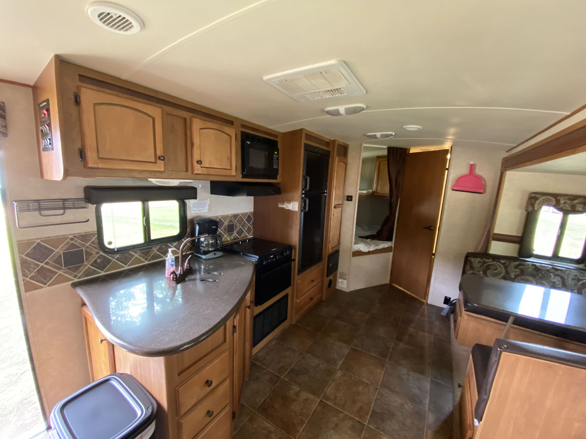 Living Space in the Zinger RV Camper Rental Unit