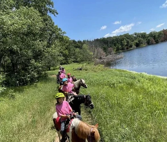 Horseback riding on the Wild West Campground